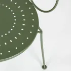 Havestol med armlæn Shabby Chic design i stål - fortryllelse Viadurini