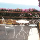 Havestol med armlæn Shabby Chic design i stål - fortryllelse Viadurini