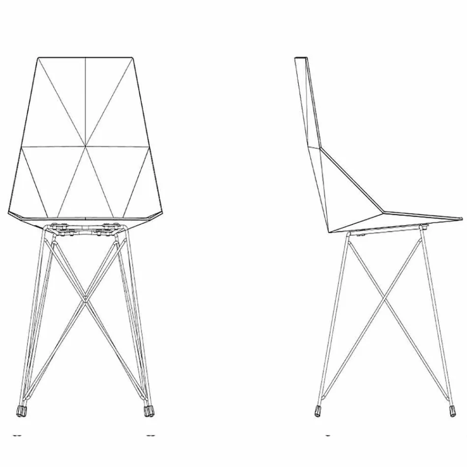Vondom Faz designstole i polypropylen og rustfrit stål Viadurini