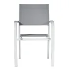 Stabelbar havestol i aluminium med designarmlæn - Gontran Viadurini