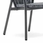 Stabelbar havestol i aluminium og teknisk stof - Smart af Varaschin Viadurini