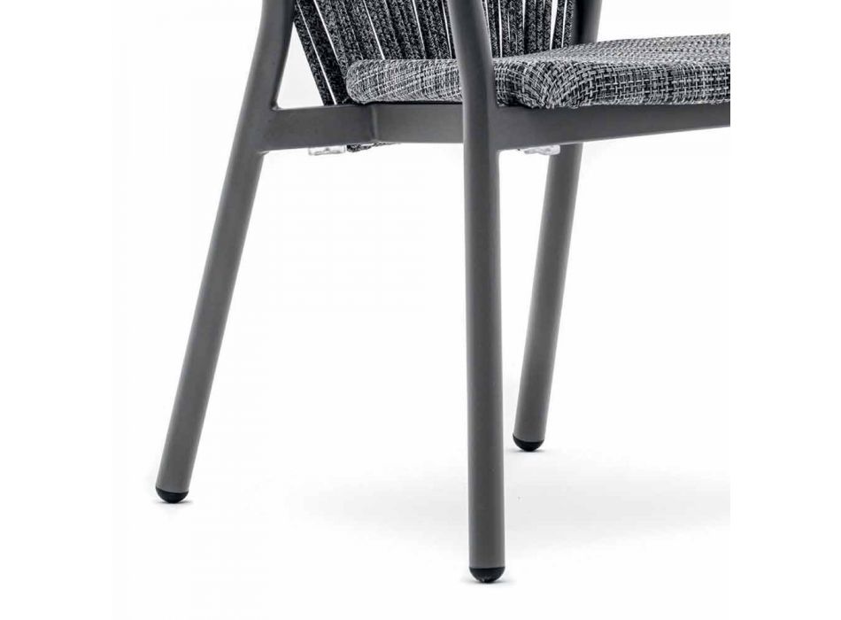 Stabelbar havestol i aluminium og teknisk stof - Smart af Varaschin Viadurini