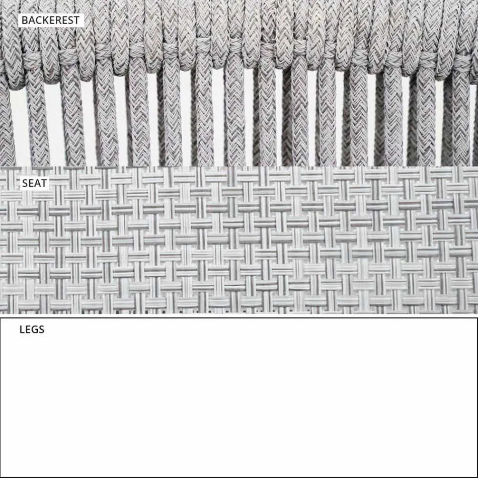 Stabelbar havestol i aluminium og teknisk stof - Smart af Varaschin Viadurini