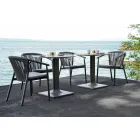 Stabelbar havestol i aluminium og teknisk stof - Smart af Varaschin Viadurini