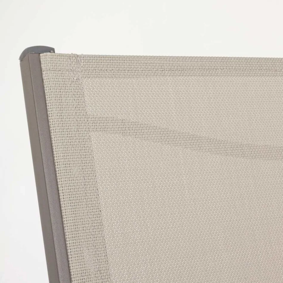 Stabelbar havestol i moderne design af aluminium og tekstil - Franz Viadurini