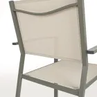 Stabelbar havestol i moderne design af aluminium og tekstil - Franz Viadurini