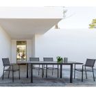 Stabelbar havestol i moderne design af aluminium og tekstil - Franz Viadurini