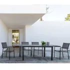 Stabelbar havestol i moderne design af aluminium og tekstil - Franz Viadurini