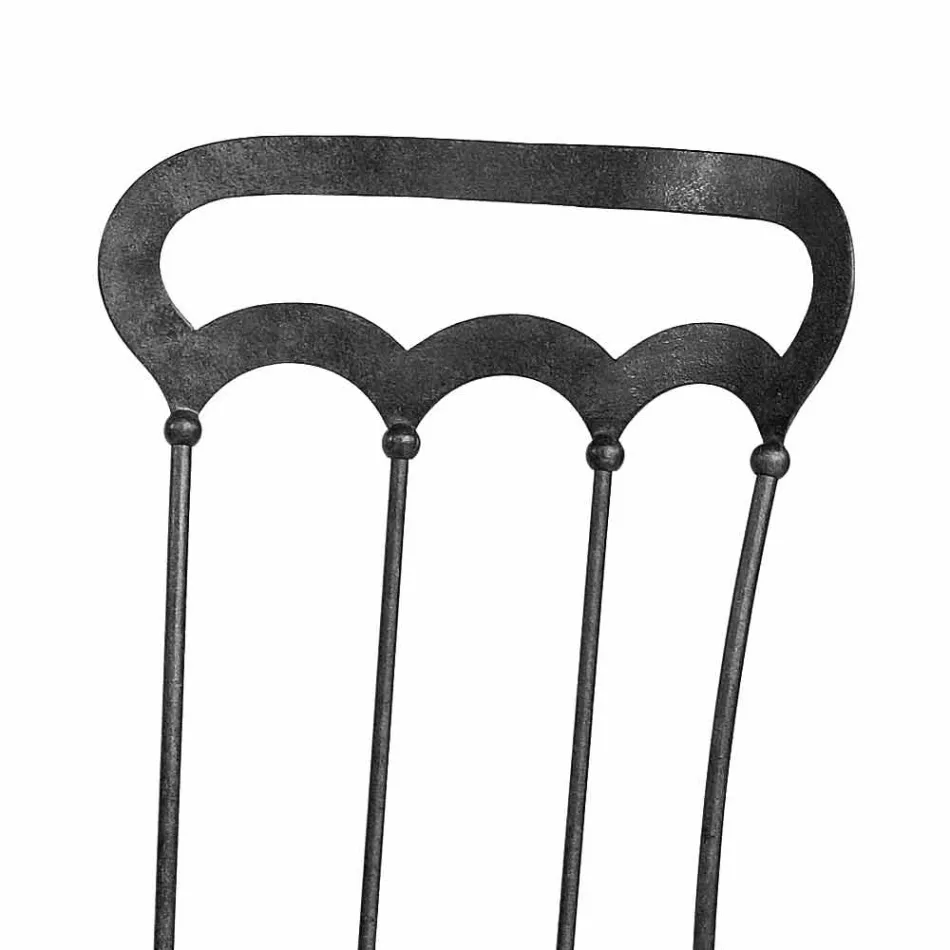 Stabelbar havestol i grafitjern fremstillet i Italien, 2 stykker - Catrina Viadurini