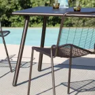 Stabelbar havestol i galvaniseret metal Made in Italy 4 stk - Vikas Viadurini