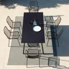 Stabelbar havestol i galvaniseret metal Made in Italy 4 stk - Vikas Viadurini