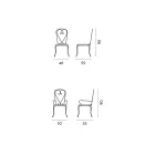 Havestol i sortmalet jern med stabelbar struktur - Nacim Viadurini