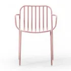 Metal havestol med armlæn Made in Italy 2 stykker - Simpelthen Viadurini