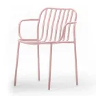 Metalhavestol med armlæn Made in Italy 2 stk - Simpelthen Viadurini