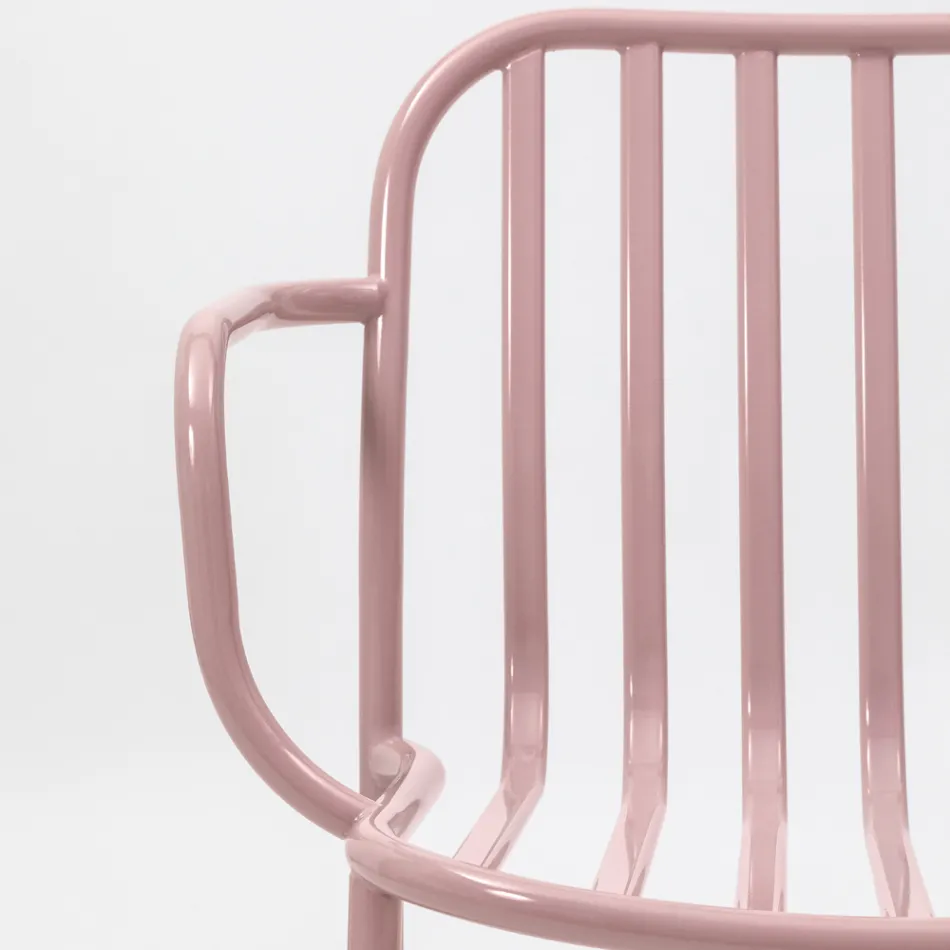 Metal havestol med armlæn Made in Italy 2 stykker - Simpelthen Viadurini