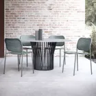 Havestol i malet metal Made in Italy 2 stk - Synergi Viadurini