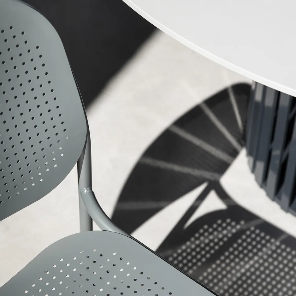 Havestol i malet metal Made in Italy 2 stk - Synergi Viadurini