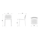 Havestol i malet metal Made in Italy 2 stk - Synergi Viadurini