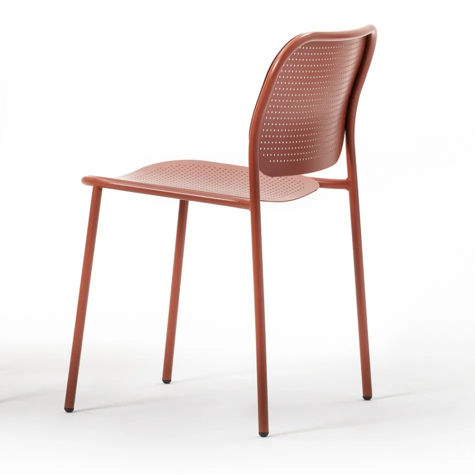 Havestol i malet metal Made in Italy 2 stk - Synergi Viadurini