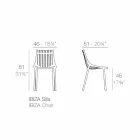 Stabelbar farvet plaststol i haven 4 stykker - Ibiza fra Vondom Viadurini