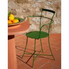 Moderne havestol i farvet lakeret stål fremstillet i Italien - Edda Viadurini