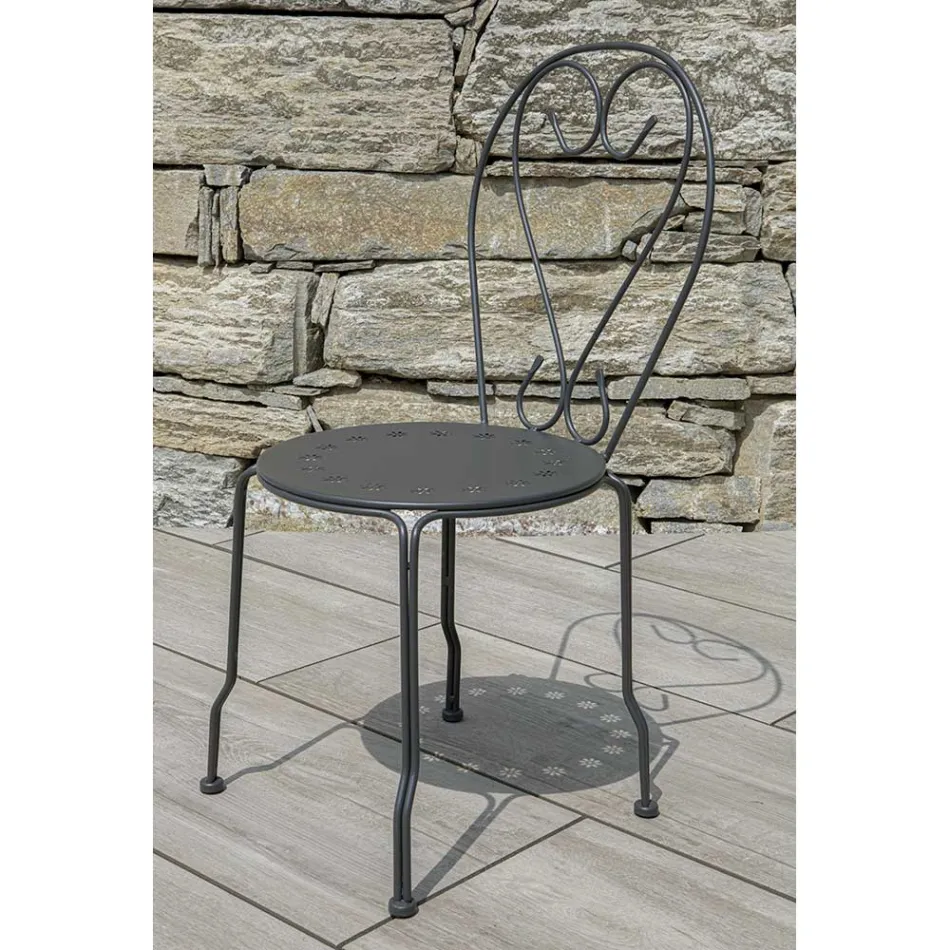 Havestol lavet udelukkende af metal - Arkiv Viadurini