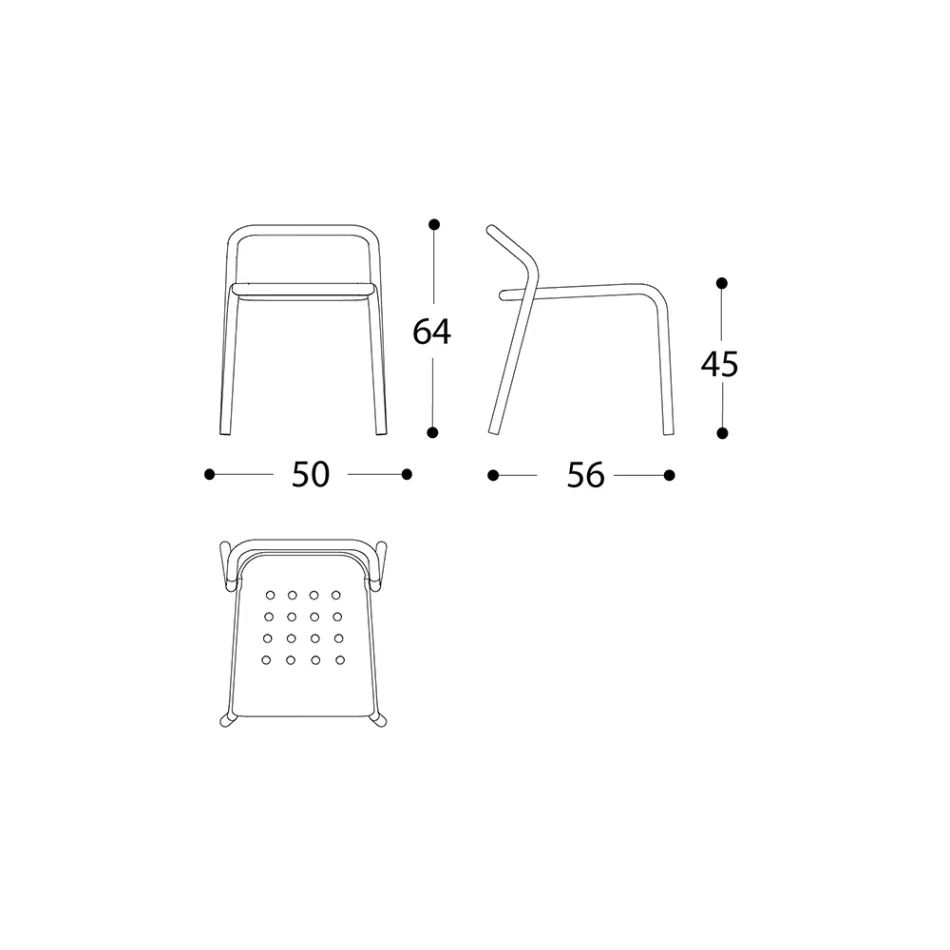 Havestol aluminiumsstruktur lavet i Italien - Noss af Varaschin Viadurini