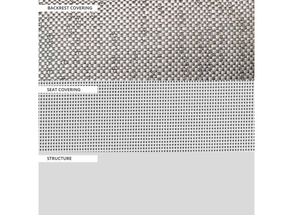 Havestolsstruktur i malet aluminium Fremstillet i Italien - Jouve Viadurini