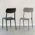 Indendørs og udendørs stabelbar stol i polypropylen i forskellige farver - Garima