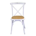 Stabelbar indendørs stol i birketræ og rattan-sæde - Barriera Viadurini