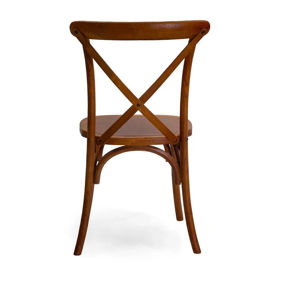 Stabelbar indendørs stol i elmetræ - Barriera Viadurini