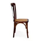 Stabelbar indendørs stol i egetræ og rattan-sæde - Barriera Viadurini