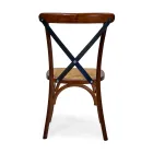 Stabelbar indendørs stol i egetræ og rattan-sæde - Barriera Viadurini