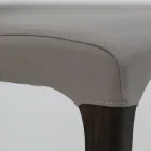 Indendørs stol i asketræ og kunstlæder lavet i Italien - Floki Viadurini