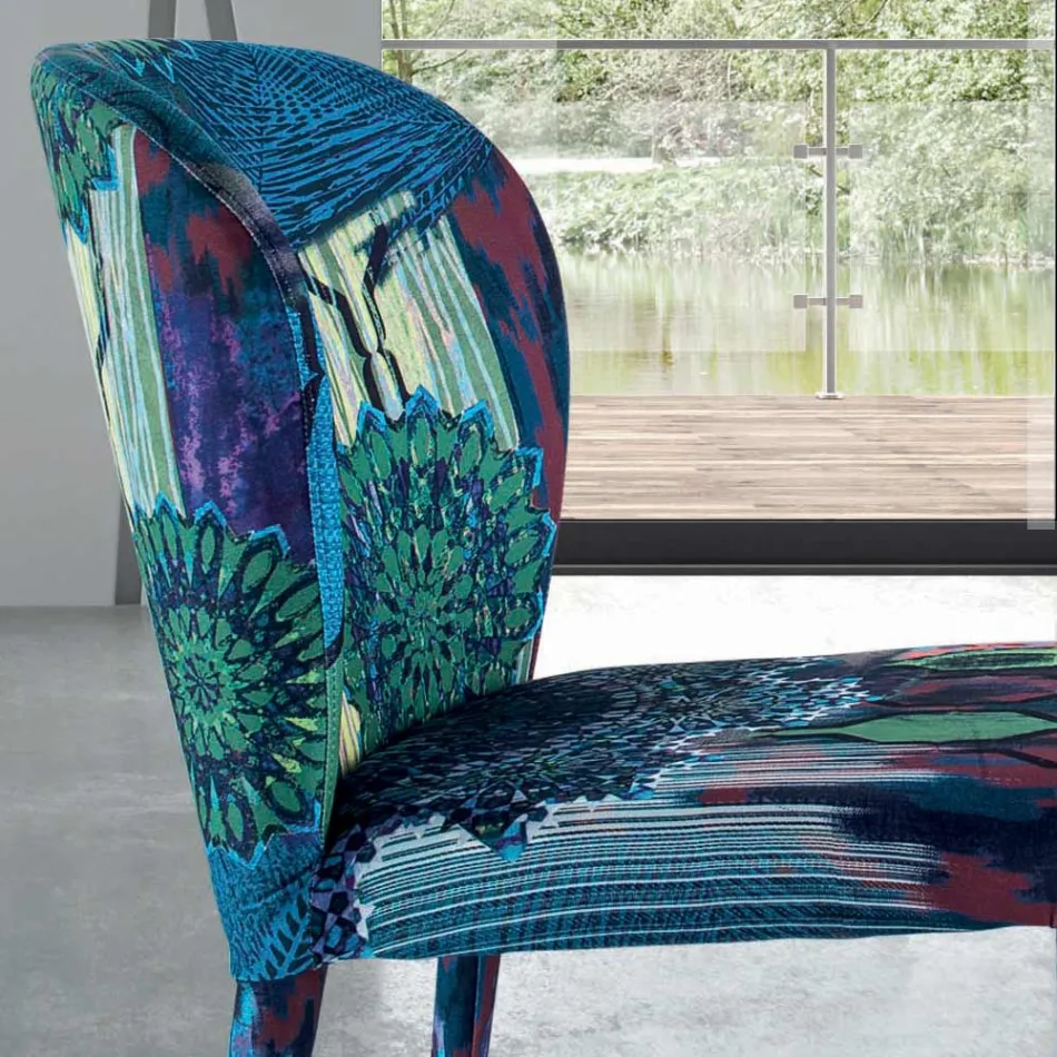 Spisestuestol med sæde og polstrede ben Made in Italy - Verona Viadurini