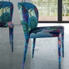 Spisestuestol med sæde og polstrede ben Made in Italy - Verona Viadurini