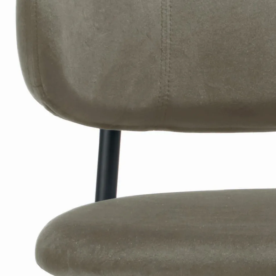 Spisestuestol med fløjlssæde og ryglæn Lavet i Italien - Livorno Viadurini