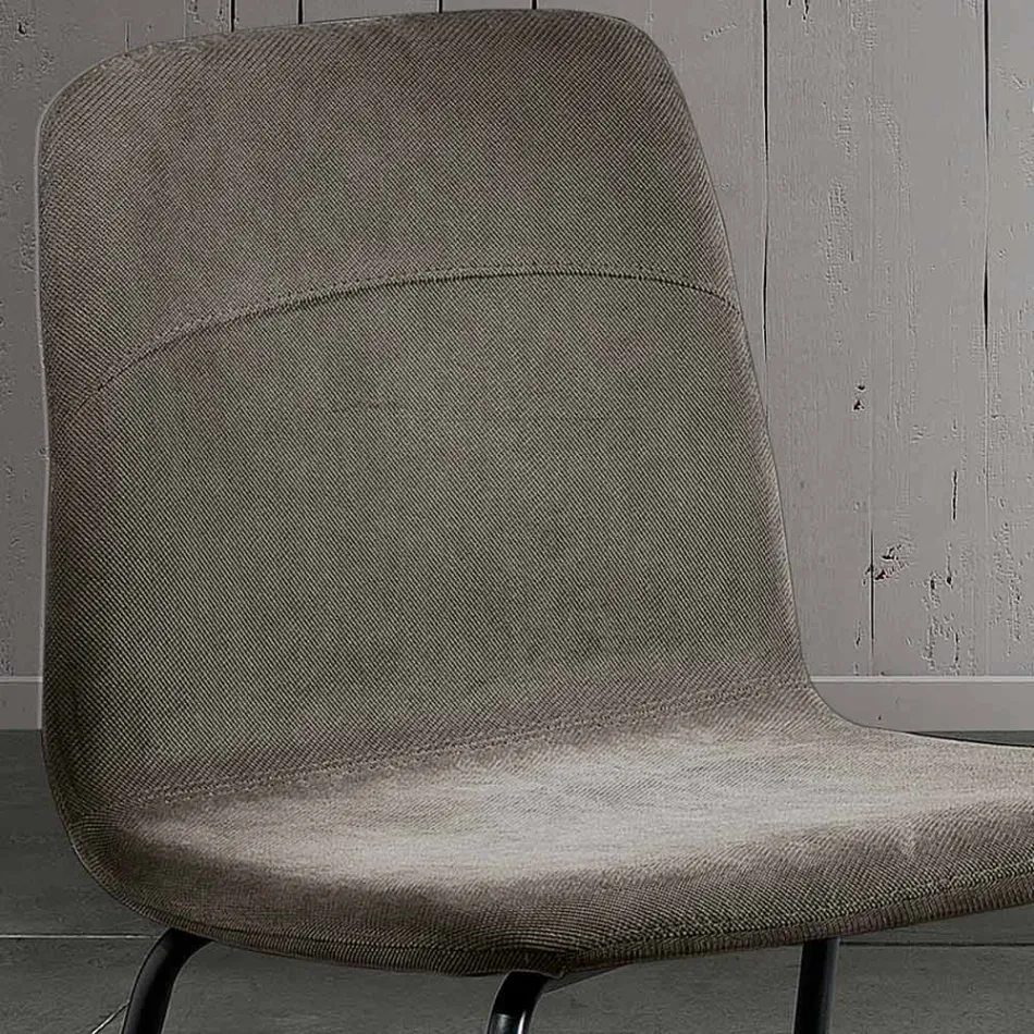 Spisestuestol med stofsæde og metalstruktur - Aisha Viadurini