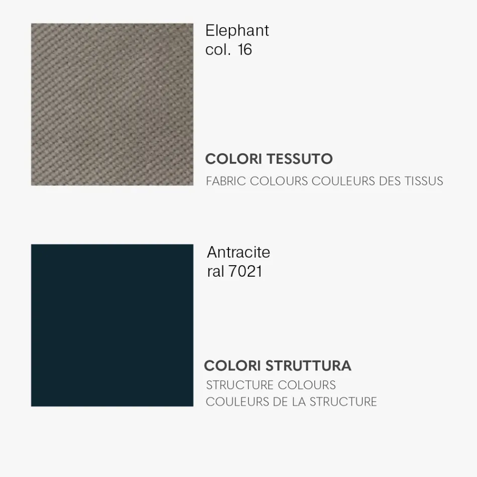 Spisestuestol med stofsæde og metalstruktur - Aisha Viadurini