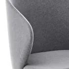 Spisestuestol med metalstruktur og fløjlssæde lavet i Italien - Rodino Viadurini