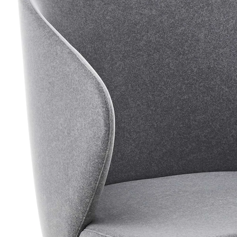 Spisestuestol med metalstruktur og fløjlssæde lavet i Italien - Rodino Viadurini