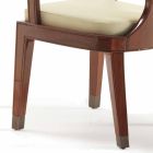 polstret design Spisebordsstol i træ glat, L51xP53cm, Nicole Viadurini