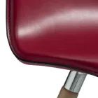 Spisestuestol i regenereret læder med træben lavet i Italien - Luke Viadurini