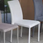 Metal spisestuestol betrukket med farvet Econabuk, 4 stk - Anita Viadurini