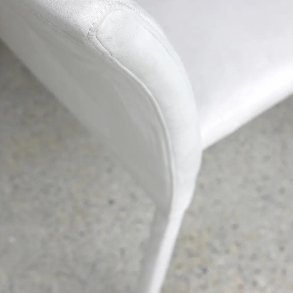 Metal spisestuestol betrukket med farvet Econabuk, 4 stk - Anita Viadurini