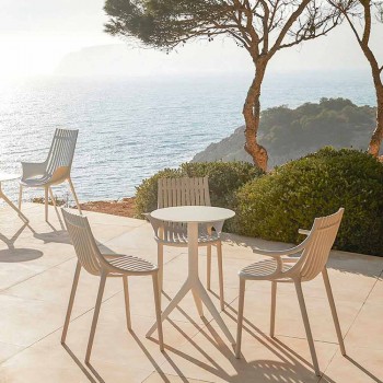 4-delt stabelbar udendørs spisestol af plast - Ibiza fra Vondom