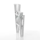 Sammenklappelig direktørstol i aluminium og tekstilen - Fluoro Viadurini