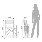 Sammenklappelig direktørstol i aluminium og tekstilen - Fluoro Viadurini