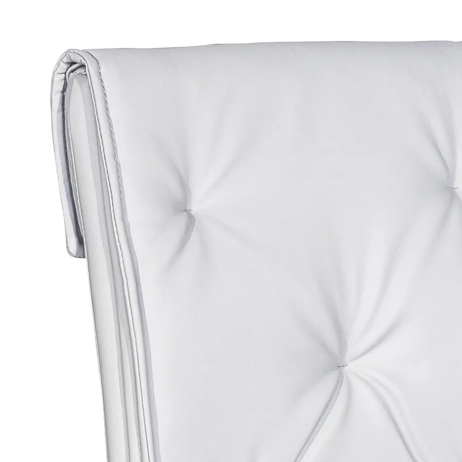 Stuestol med struktur og sæde i kunstlæder Fremstillet i Italien - Grogu Viadurini