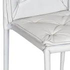 Stuestol med struktur og sæde i kunstlæder Fremstillet i Italien - Grogu Viadurini